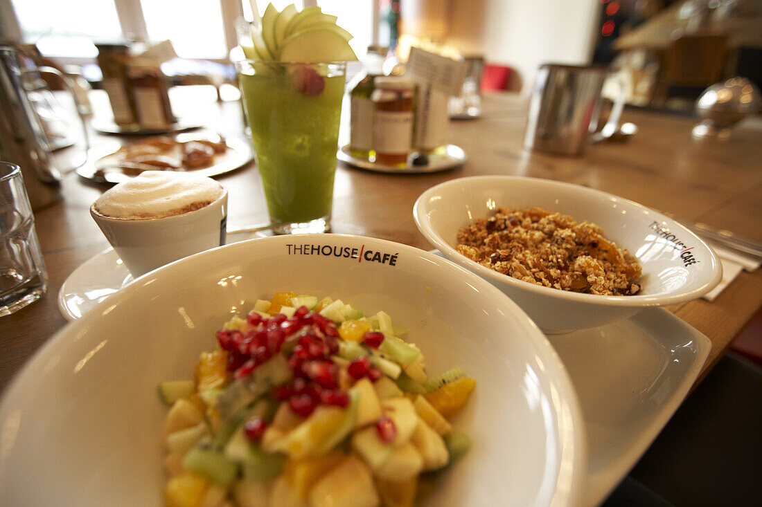 Fruit salad and granola, Istanbul, Turkey