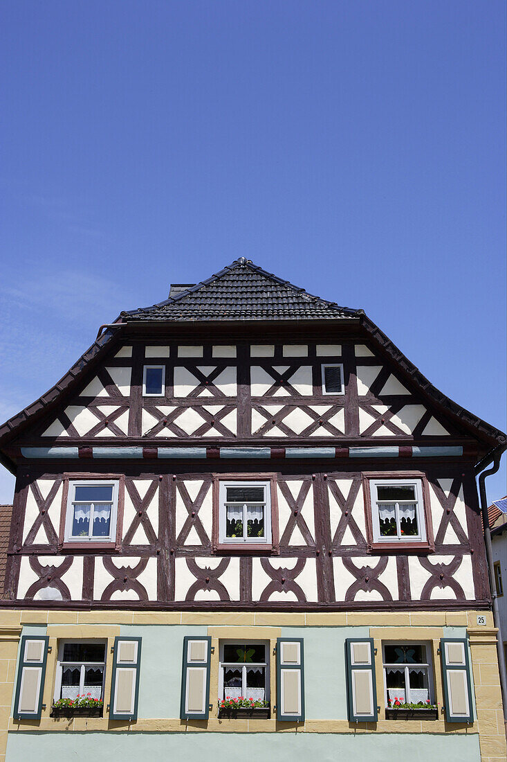 Half-timbered  house, Franconia, Bavaria, Germany