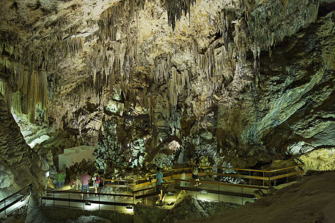 Dripstone cave, Caves of Nerja, Nerja, Andalusia, Spain