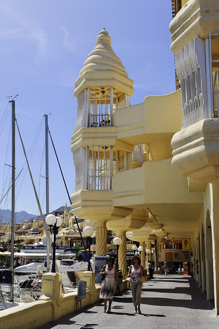 Promenade, Yachthafen, Benalmadena, Andalusien, Spanien