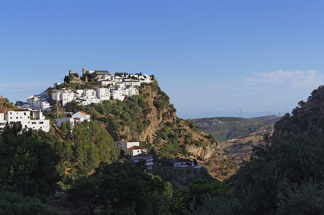 Blick auf Casares, Andalusien, Spanien