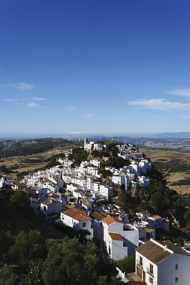 Blick auf Casares, Andalusien, Spanien