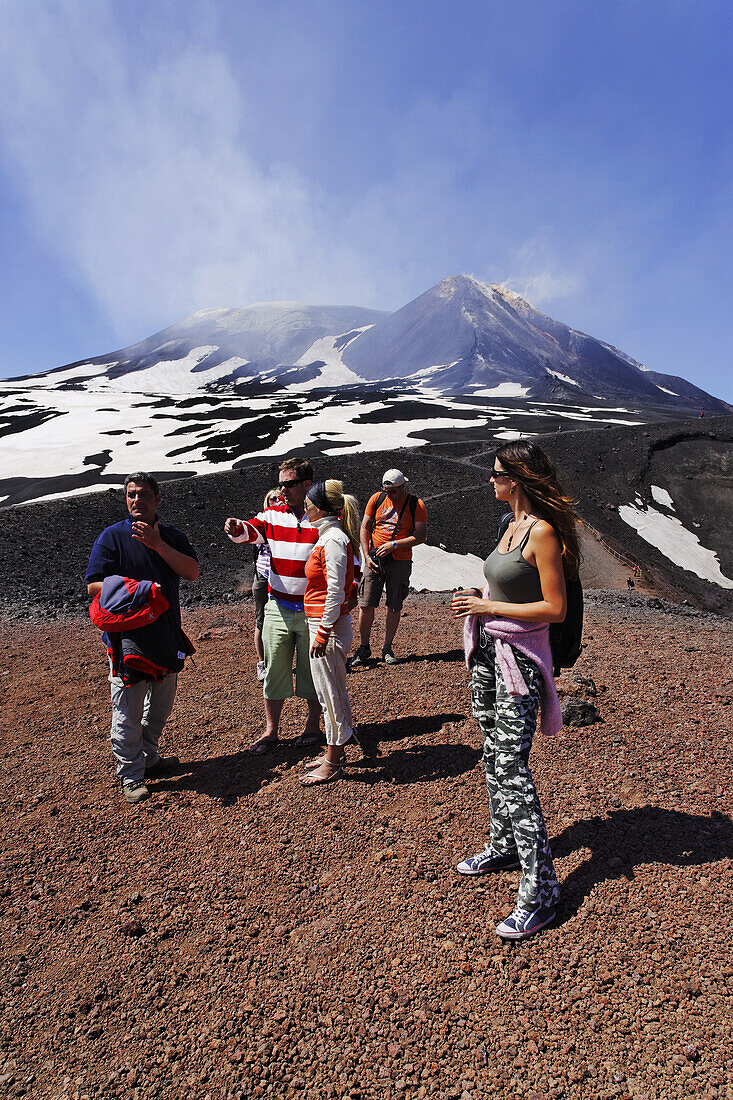 Volcano hiking tour, mount Etna, Sicily, Italy