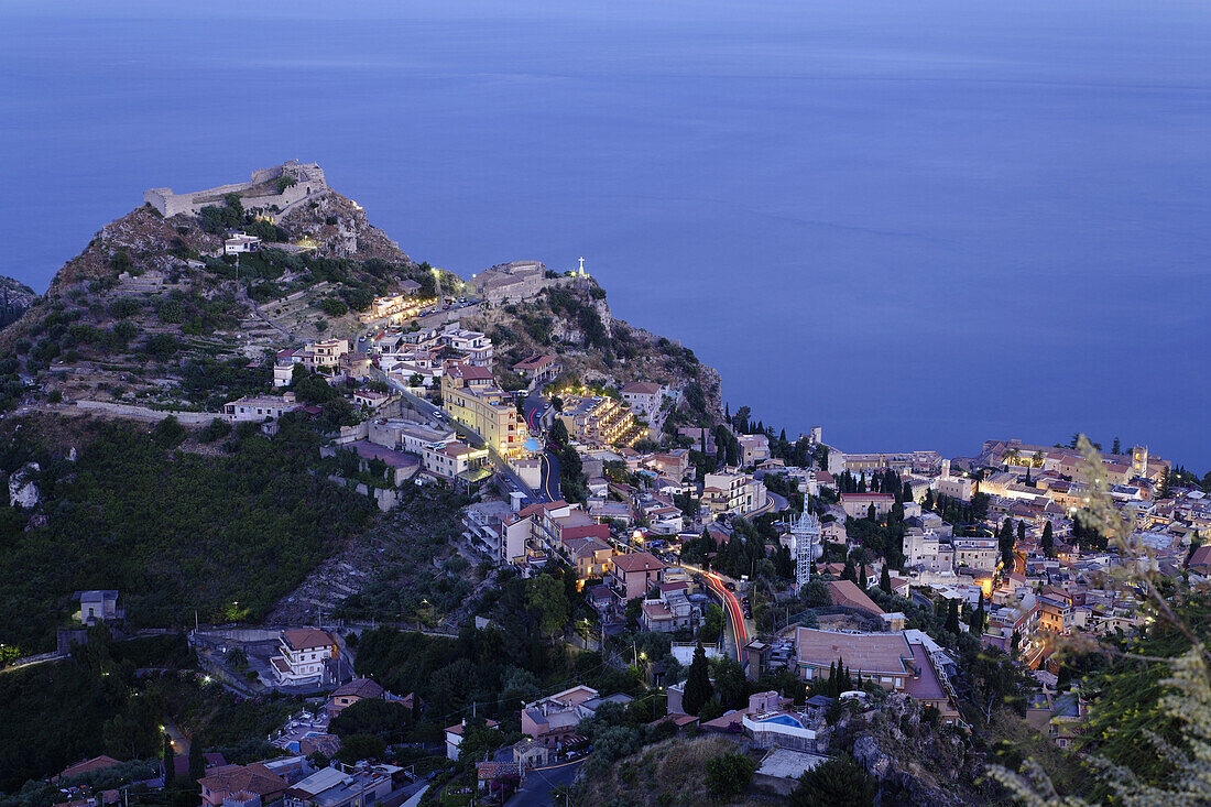 Castello Sarazeno, Monte Tauro, Taormina, Sizilien, Italien