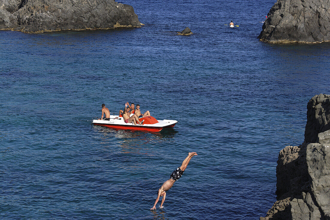 Zyklopeninseln, Aci Trezza, Aci Castello, Sizilien, Italien