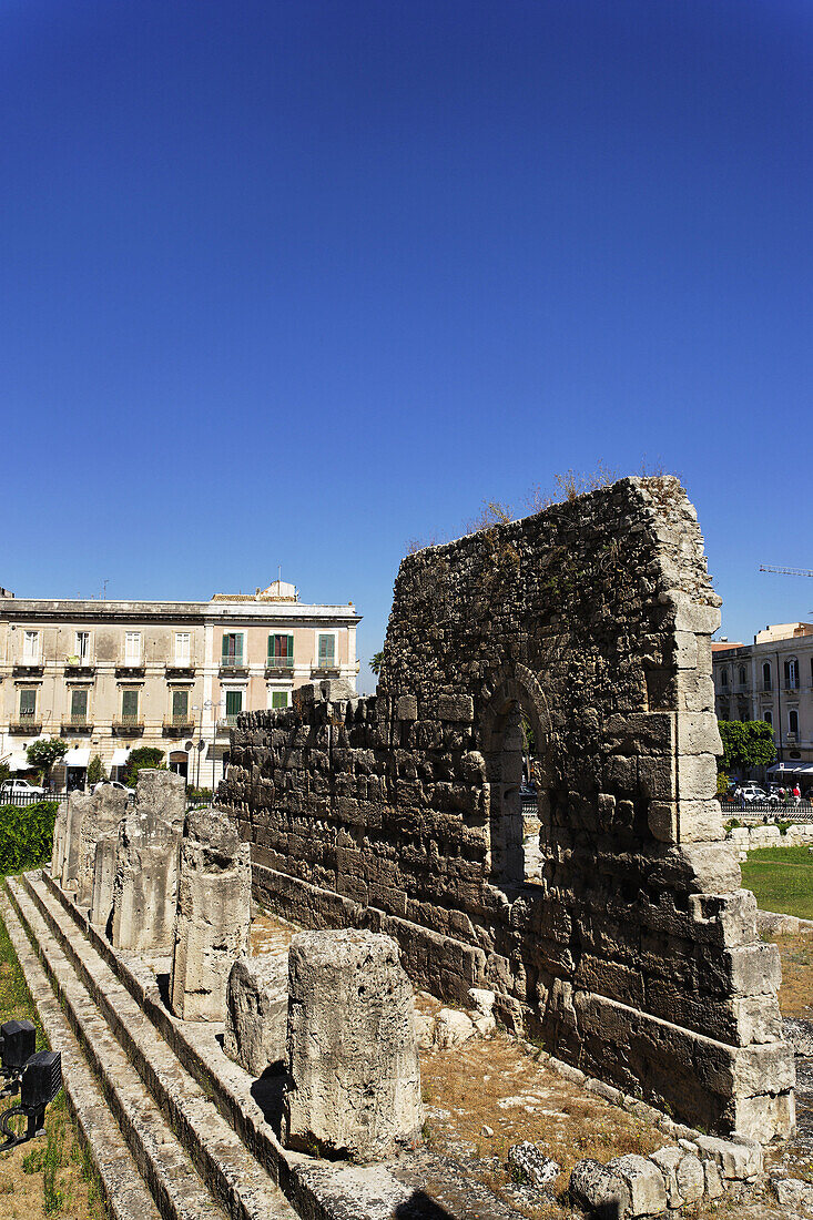 Tempio di Apollo, Syrakus, Ortygia, Sizilien, Italien