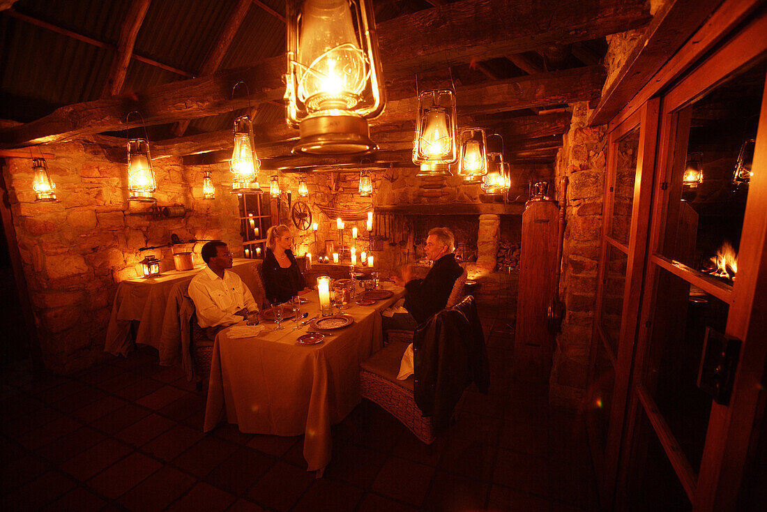 Dinner, Kadoro Lodge, Bushmans Kloof, Westkap, Südafrika