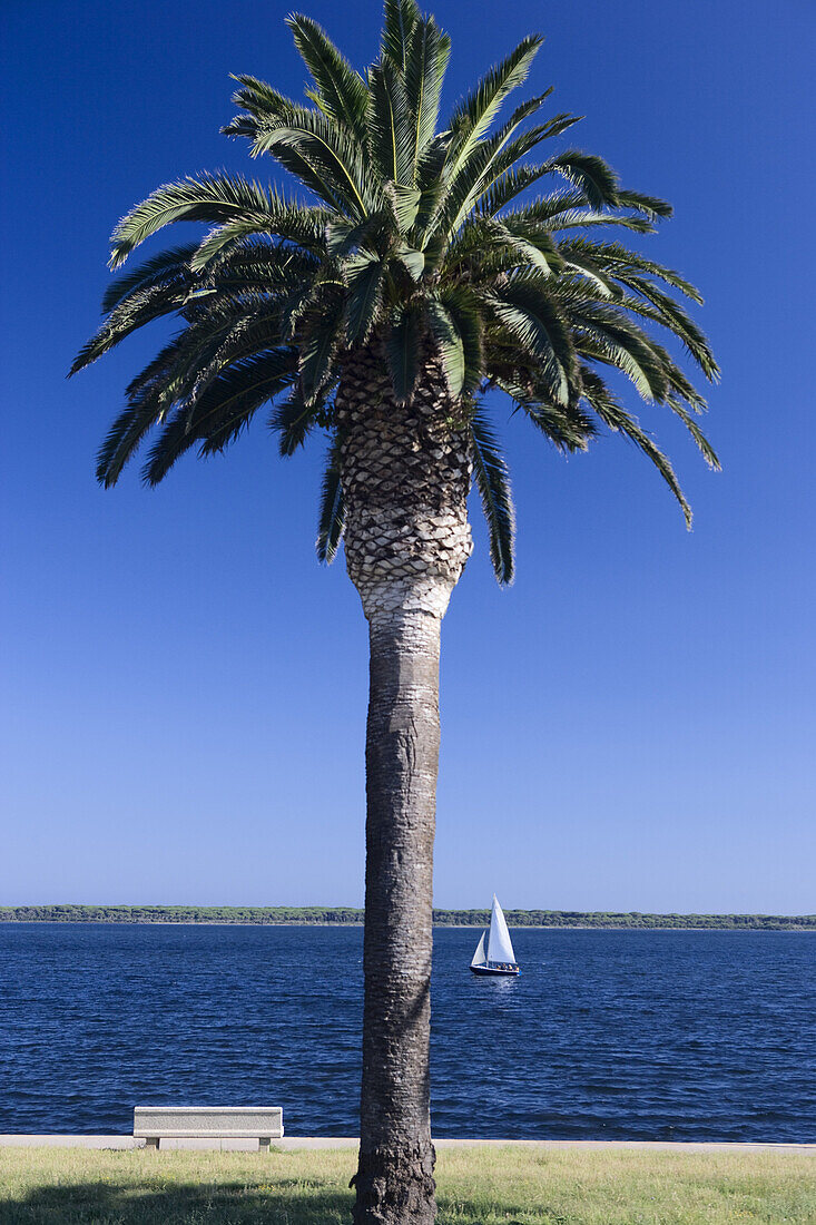 Promenade in Orbetello, Monte Argentario, Maremma, Tuscany, Italy