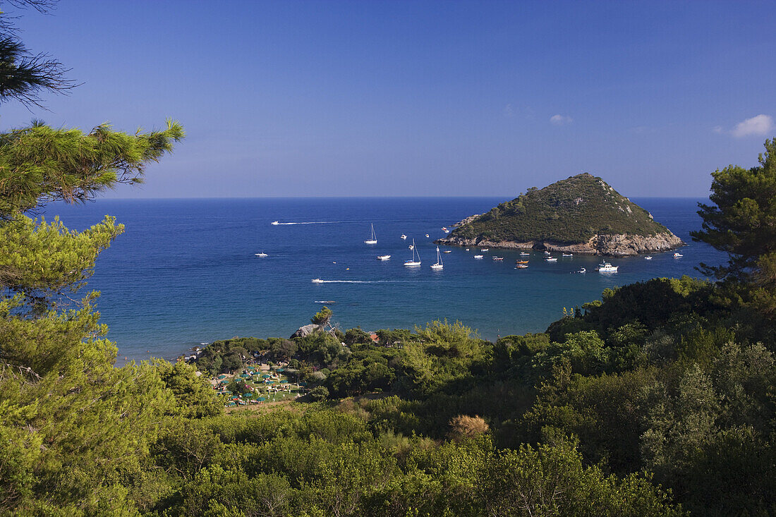 Beach Riva del Marchese near Porto Ercole at Monte Argentario, Maremma, Tuscany, Italy