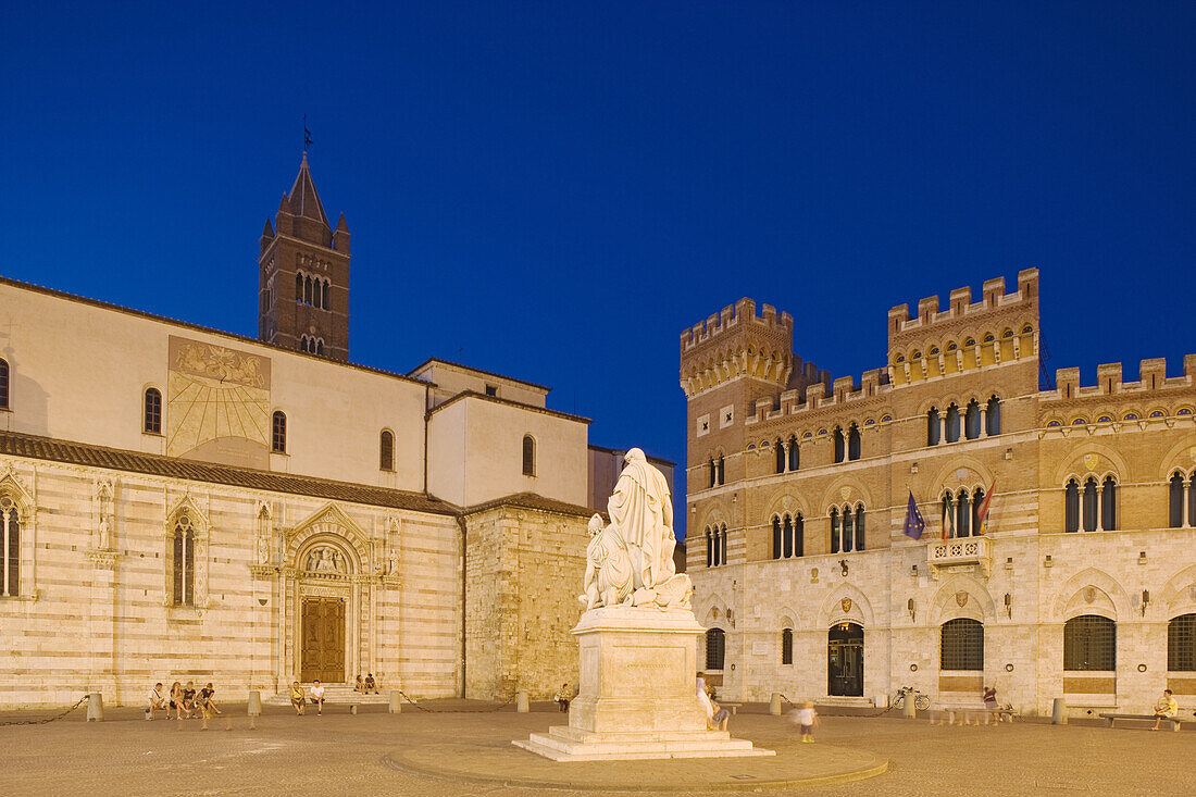 Palazzo Aldobrandeschi, Piazza Dante Alighieri, Grosseto, Toskana, Italien