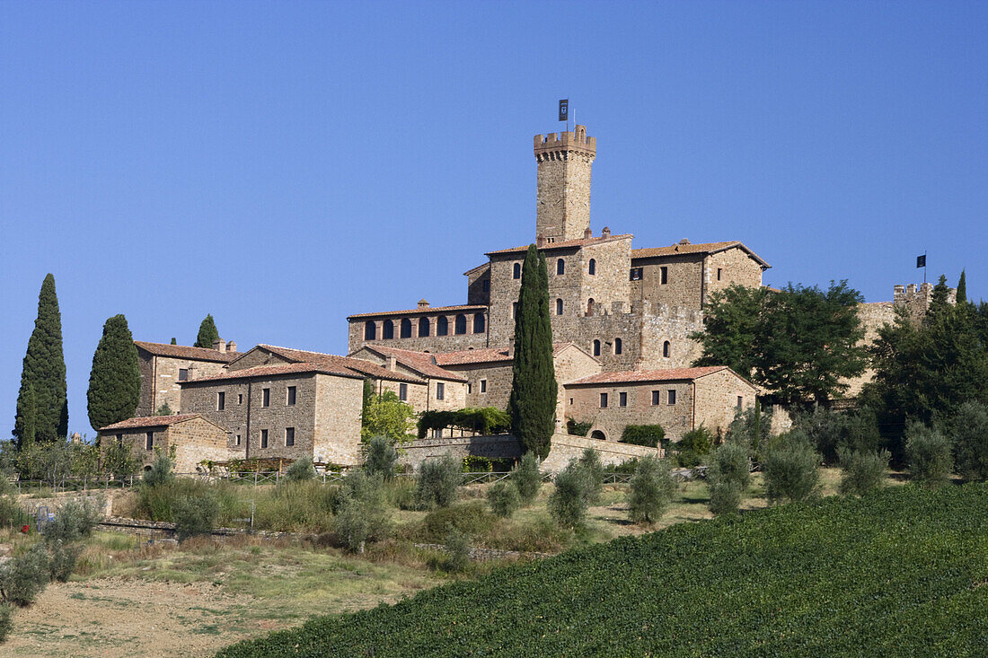 Castello Banfi, bei Montalcino, Toskana, Italien