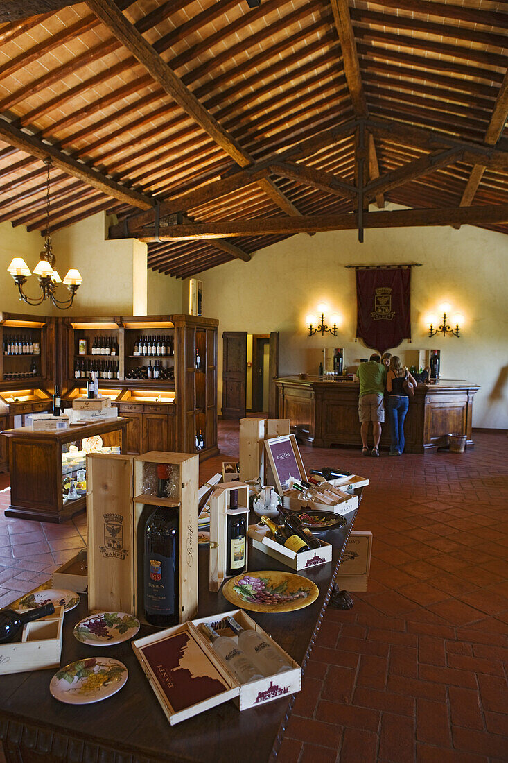 Enoteca in Castello Banfi near Montalcino, Tuscany, Italy