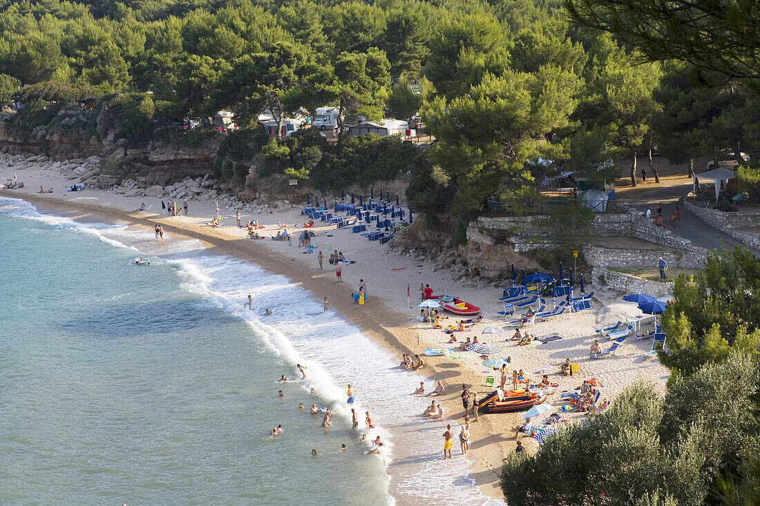 Strand bei Vieste, Gargano, Apulien, Italien