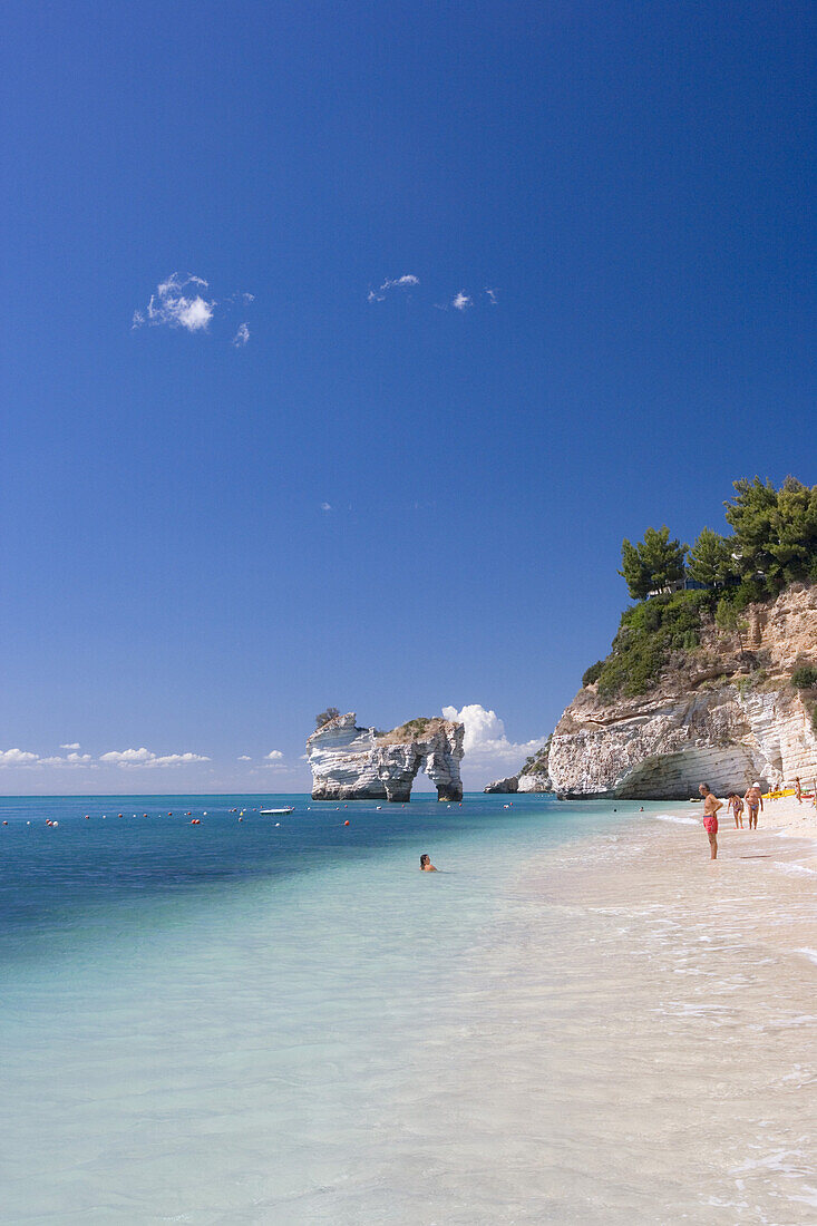 Beach in Baia delle Zagare resort, Gargano, Puglia, Italy