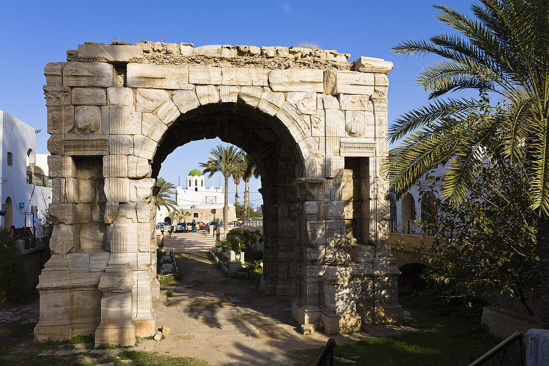 Triumphal Arch of Marc Aurel, Tripoli, Libya, Africa