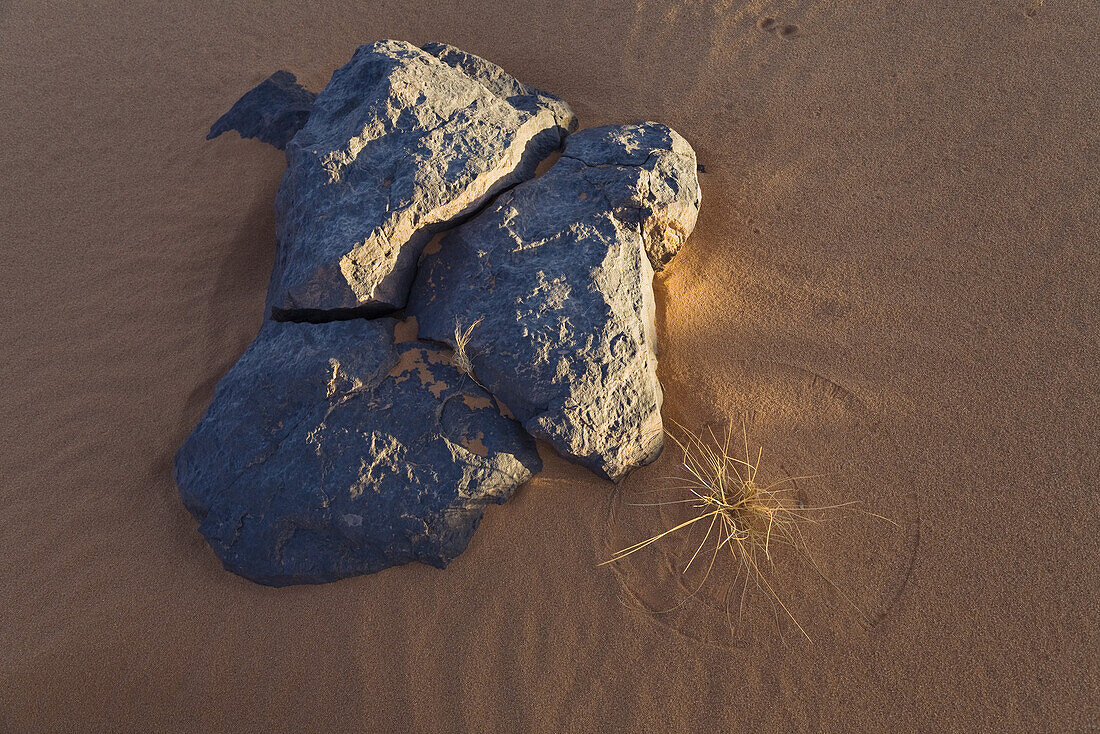 Light and shadow in the libyan desert, Libya, Sahara, North Africa