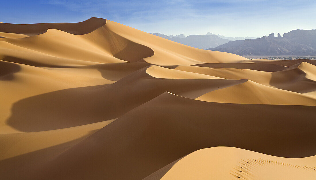 Sanddünen in der libysche Wüste, Akakus Gebirge, Sahara, Libyen, Nordafrika
