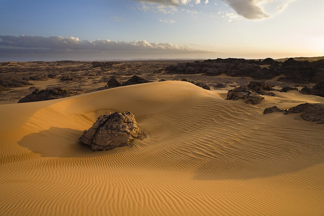 Steinwüste, Tassili Maridet, Libyen, Sahara, Afrika