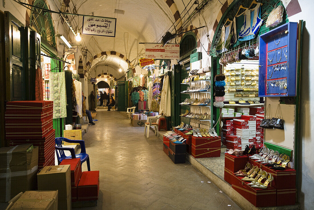 Läden in der Medina, Altstadt, Tripolis, Libyen, Afrika