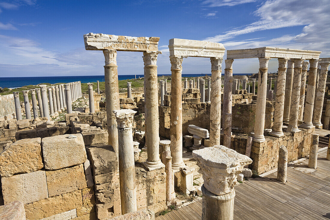 Antikes Theater von Leptis Magna, Libyen, Afrika