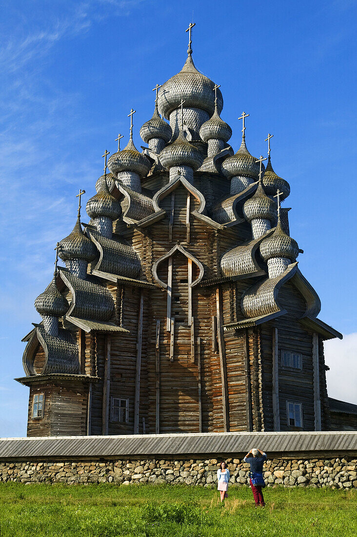 Transfiguration Church  1714), open-air museum of Russian wooden architecture of Kizhi, Lake Onega, Republic of Karelia, Russia