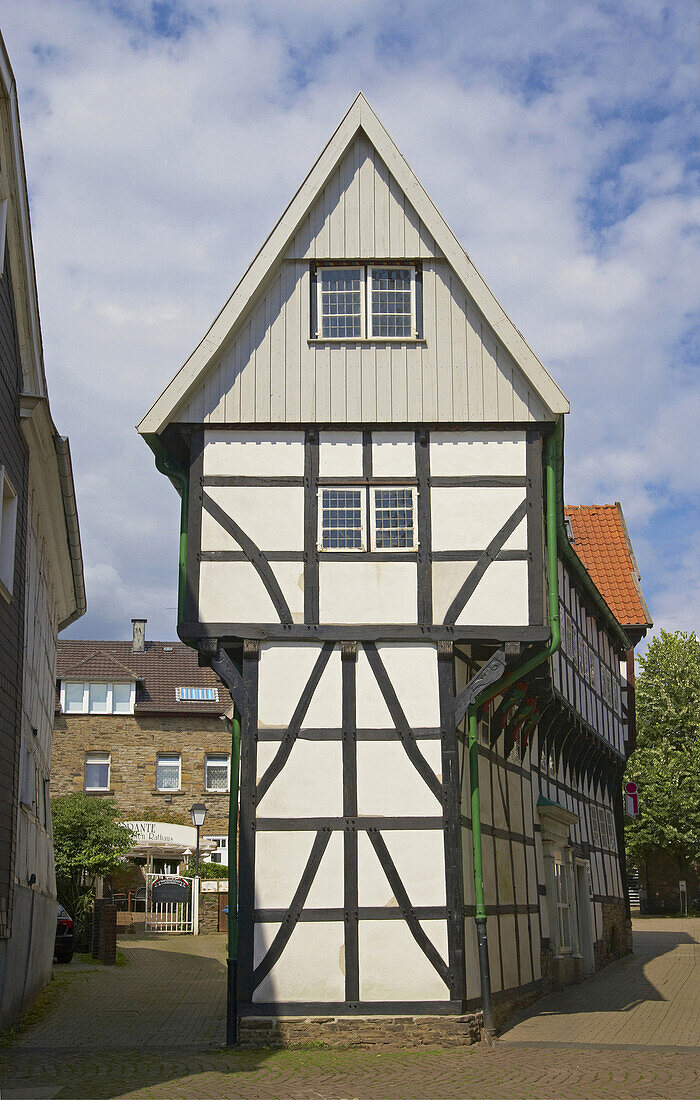 Bügeleisenhaus, Altstadt, Hattingen, Nordrhein-Westfalen, Deutschland