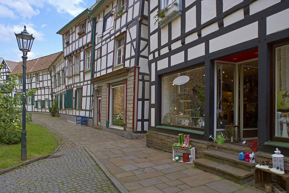 Half-timbered houses, old town, Hattingen, North Rhine-Westphalia, Germany