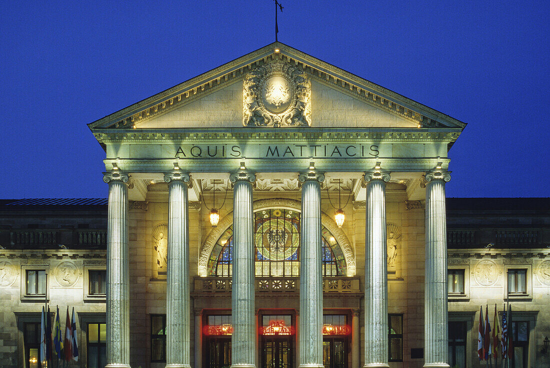 Spa hotel, Wiesbaden, Rhine river, Hesse, Germany