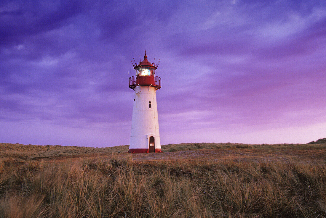 Leuchtturm am Ellenbogen, Insel Sylt, Nordfriesland, Nordsee, Schleswig-Holstein, Deutschland