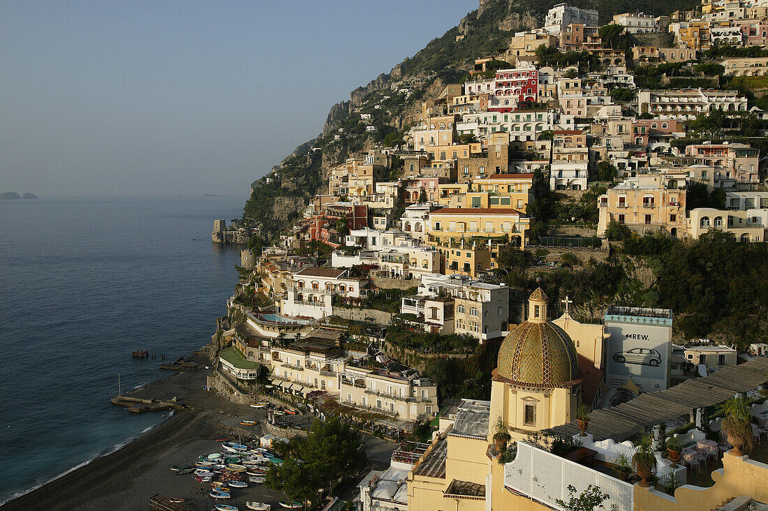 Blick auf Positano, Amalfi Küste, Italien