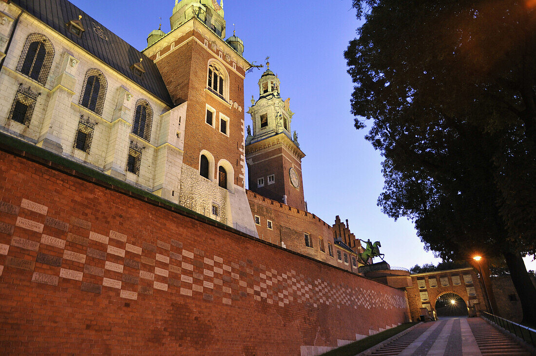 Wawel Kathedrale am Abend, Krakau, Polen, Europa