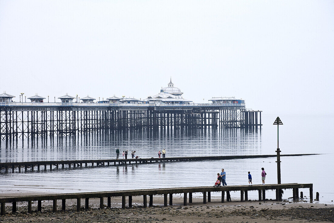 Viktorianischer Pier in Llandudno, Conwy County Borough, Wales, Großbritannien, Europa