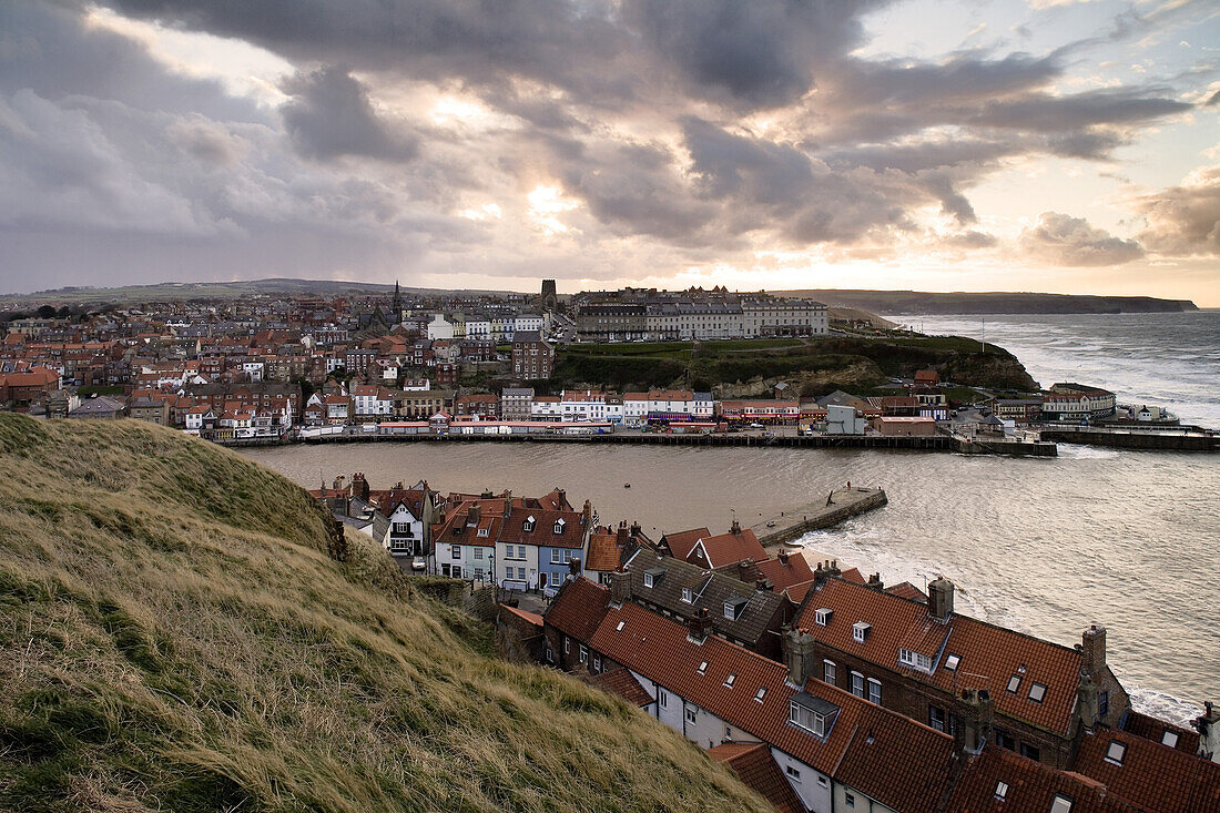 View upon Whitby, North Yorkshire, England, Great Britain, Europe