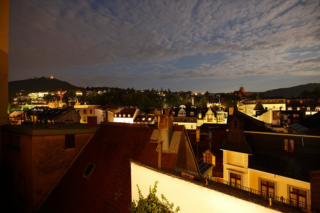 View over Baden-Baden at night, Baden-Wuerttemberg, Germany