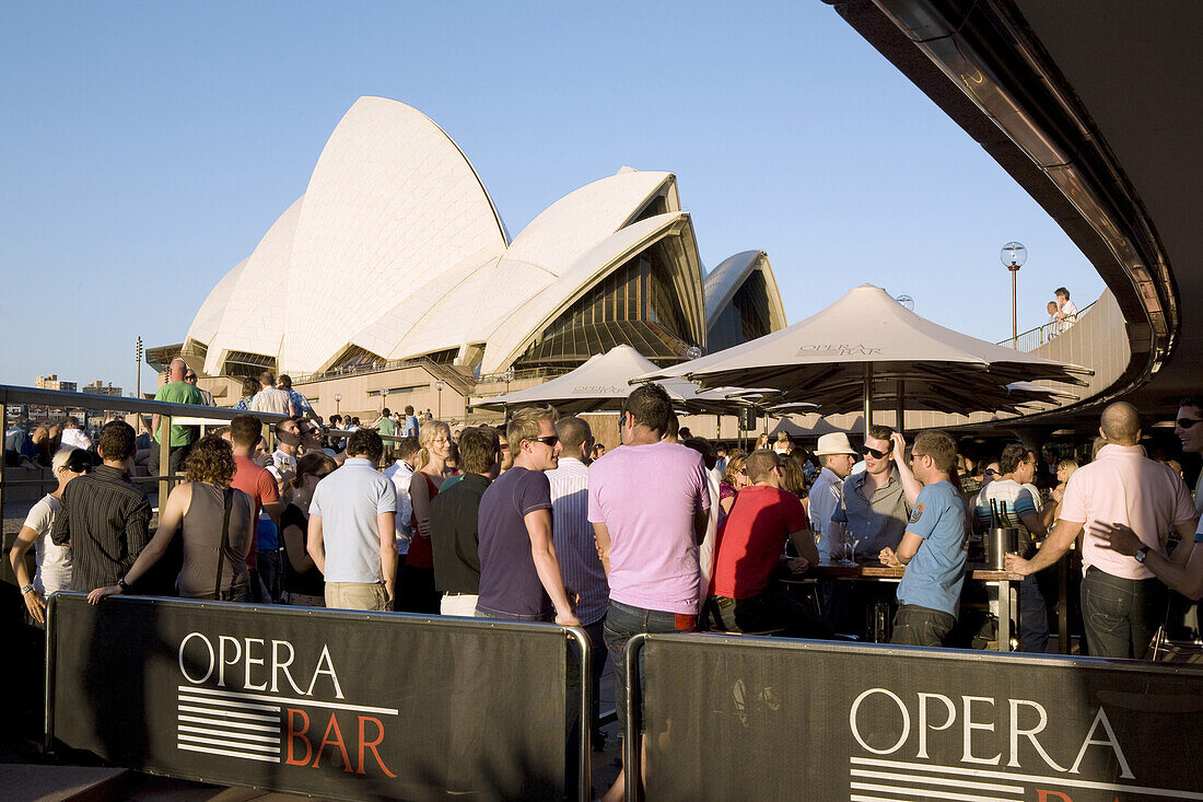 Opera Bar at the Opera House at the harbour of Sydney, New South Wales, Australia