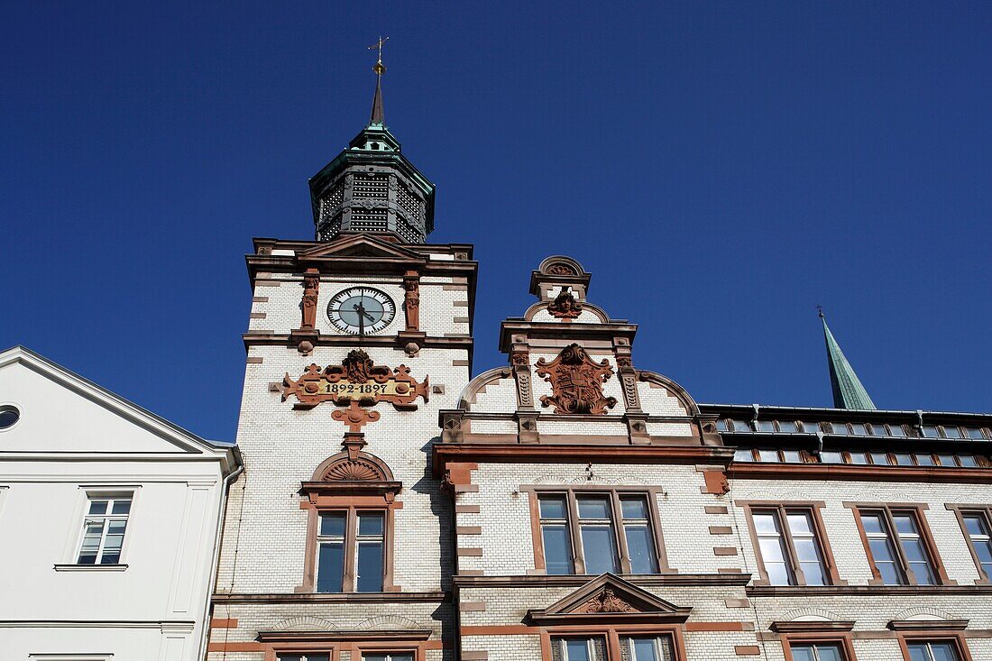 D-Schwerin, Mecklenburg-Vorpommern, Altstadt, Hauptpostamt, Neorenaissance, Bundesgartenschau 2009, BUGA 2009, D-Schwerin, Mecklenburg-Western Pomerania, Old Town, General Post Office, neo renaissance, Bundesgartenschau 2009, BUGA 2009 *** Local Caption *