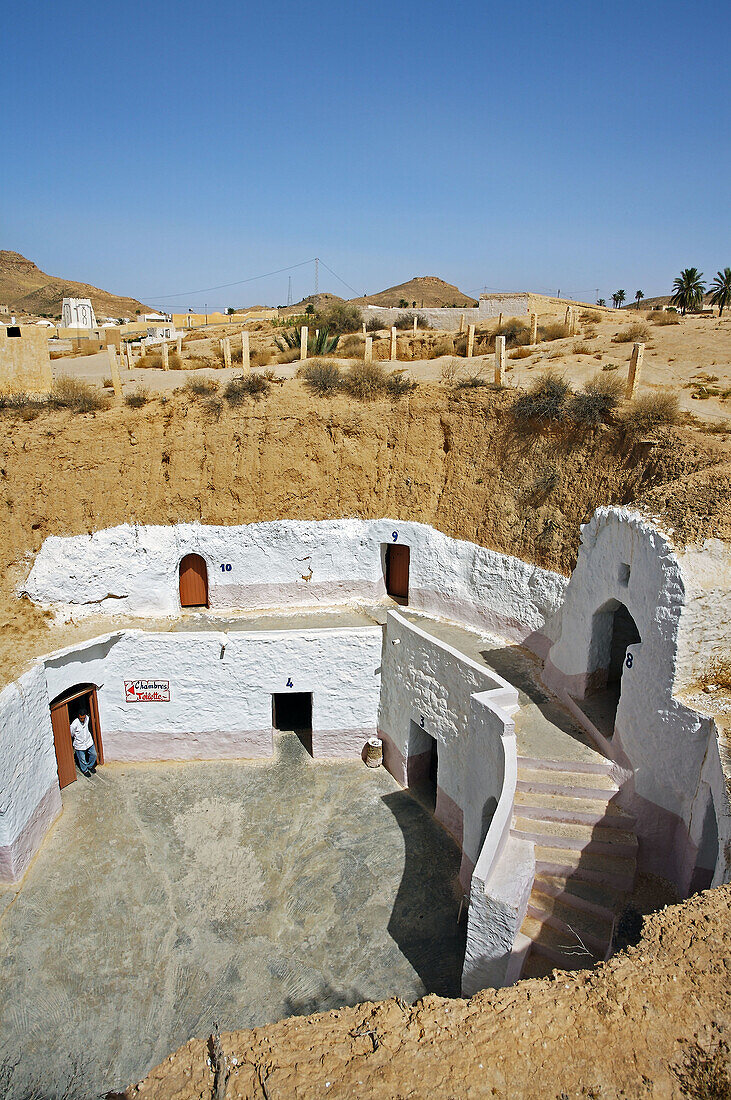 Sidi Driss Hotel in Matmata Berber troglodyte settlement, Tunisia