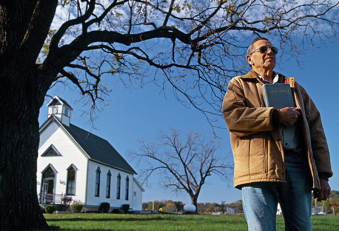 Mr. William Forster goes to church, Saverton. Missouri, USA