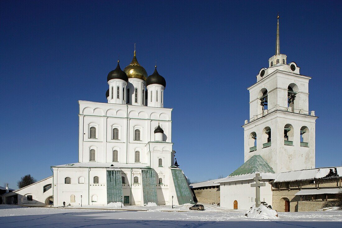 Russia,Pskov,Kremlin,Holy Trinity Cathedral,1699,Bell Tower