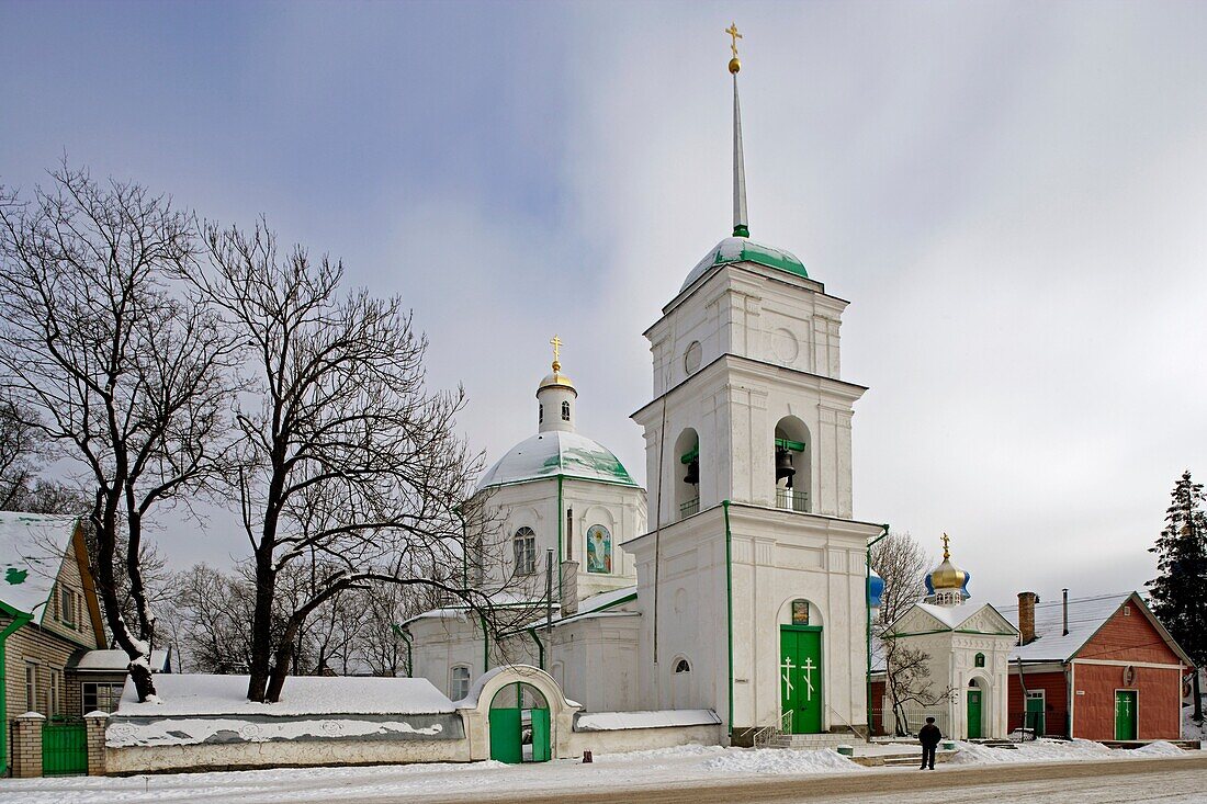 Russia,Pskov Region,Petchory,church near Saint Dormition Orthodox Monastery