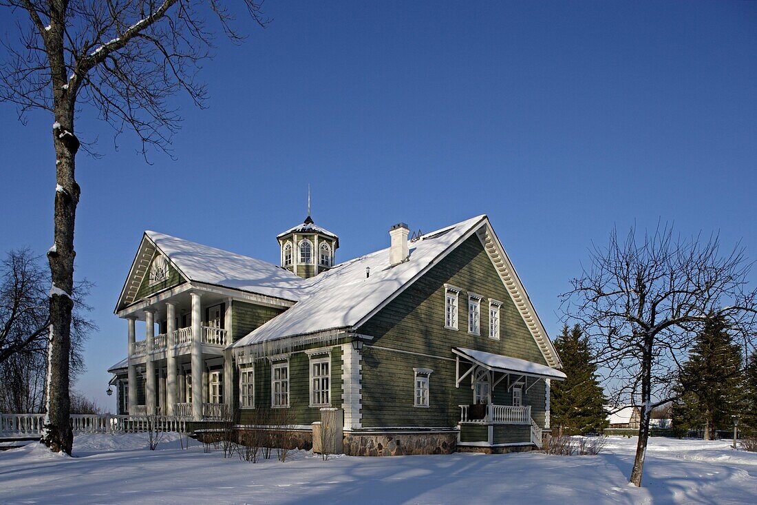 Russia,Pskov Region,Pushkinskie Gory,Pietrovskoye,Domain of Alexander Pushkin family ,Wooden Estate