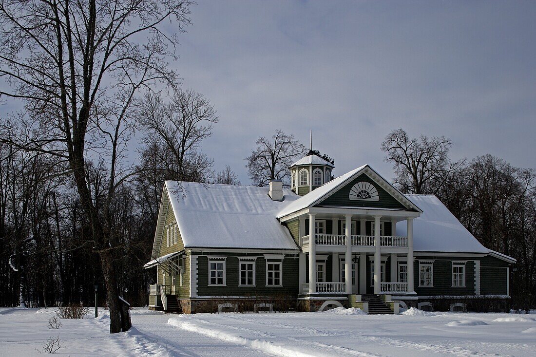 Russia,Pskov Region,Pushkinskie Gory,Pietrovskoye,Domain of Alexander Pushkin family ,Wooden Estate