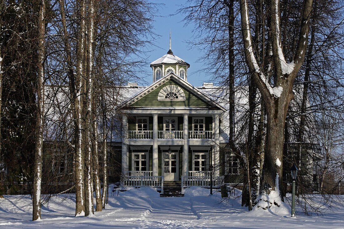 Russia,Pskov Region,Pushkinskie Gory,Pietrovskoye,Domain of Alexander Pushkin family ,Wooden Estate