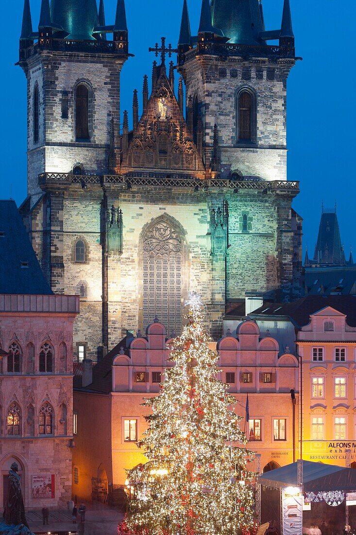 czech republic, prague - christmas market at the old town square