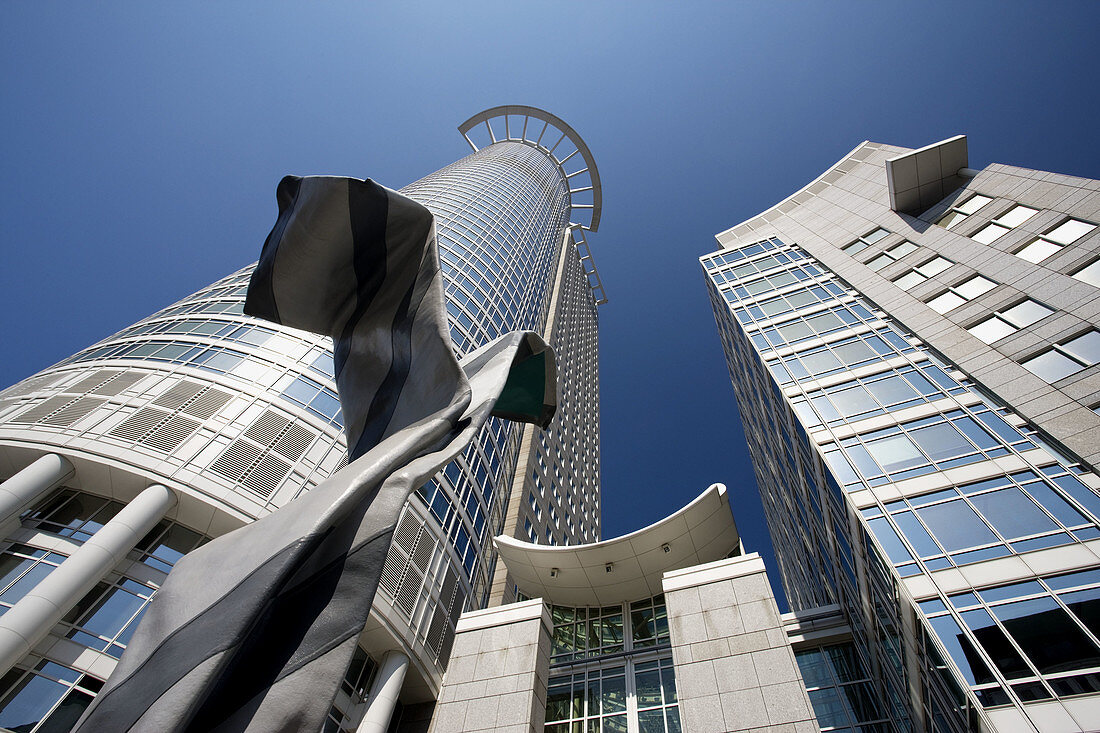 Germany, Hessen, Frankfurt-am-Main, Financial District, DZ Bank Tower