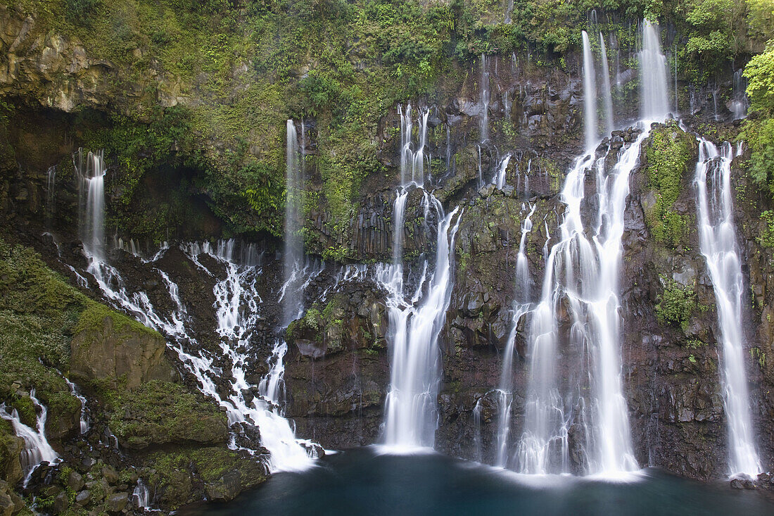 Cascade de la Grande Ravine waterfall, South Reunion, Reunion island, France