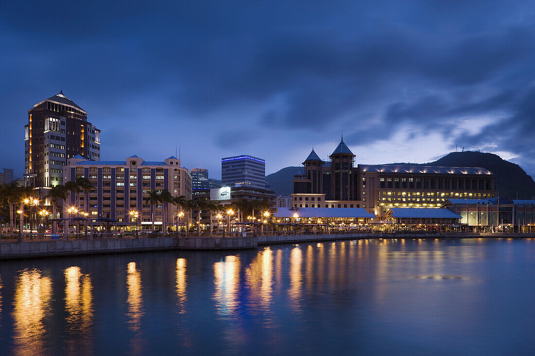 Caudan Waterfront in the evening, Port Louis, Mauritius