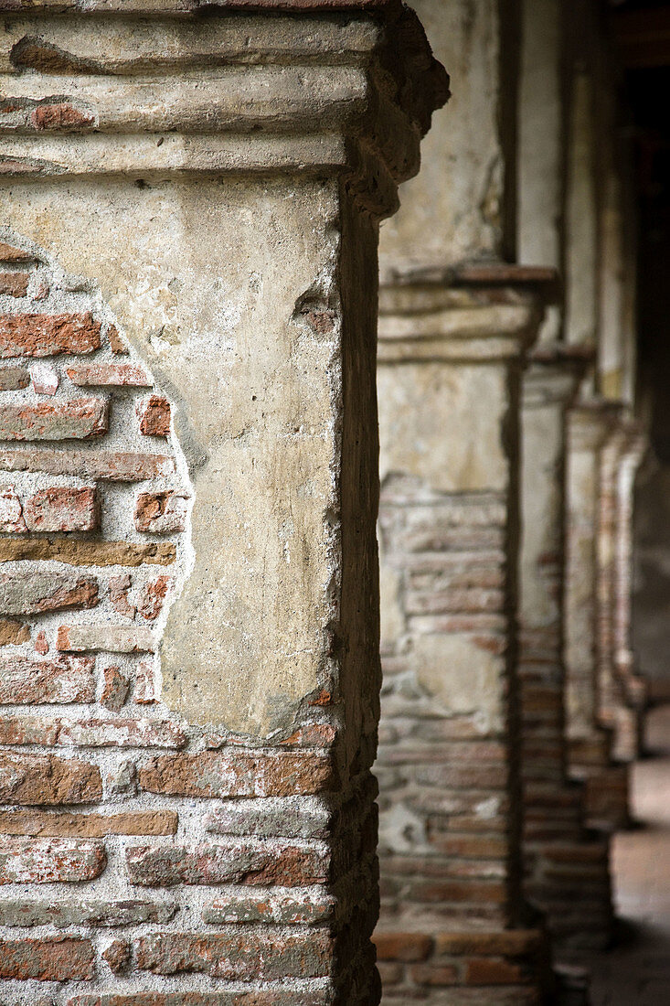 Mission archways, Mission San Juan Capistrano, San Juan Capistrano, California, USA