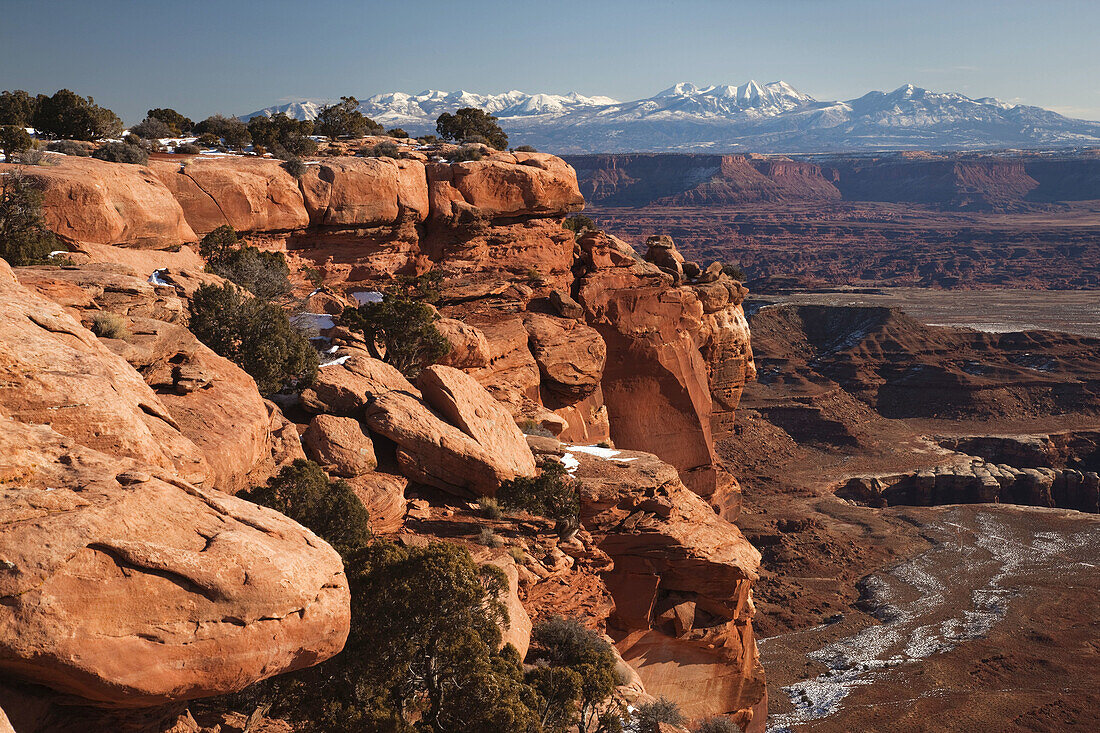 Grand View Overlook in winter, Canyonlands National Park, Moab, Utah, USA