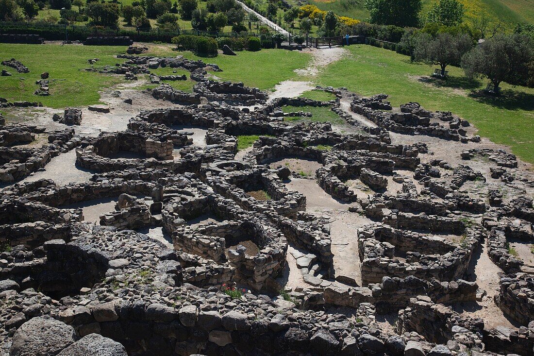 Italy, Sardinia, La Marmilla Region, Barumini, Nuraghe Su Nuraxi, Unesco World Heritage Site of 14 century BC city